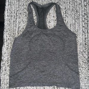 Cropped gray swiftly tank LULULEMON